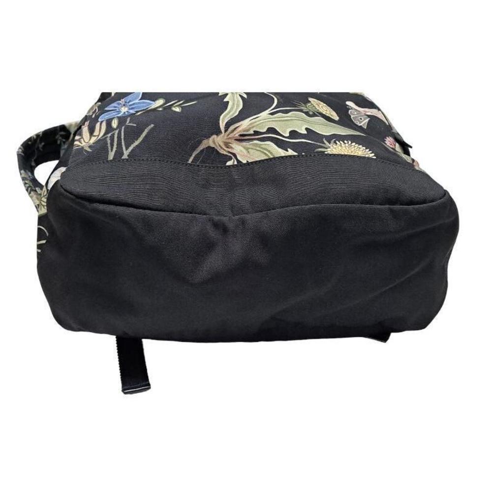 Gucci Floral Pattern Black Backpack Nylon - image 3